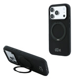 Lacoste Lacoste iPhone 18 Pro Hoesje harde behuizing - MagSafe - PVC - Petit Pique - ringstandaard Zwart