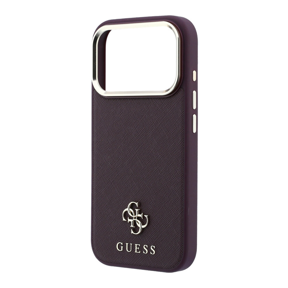 Guess Guess iPhone 18 Pro Hülle Hartschale - MagSafe - Saffiano - kleines 4G - Classic Bordeauxrot Guess Guess iPhone 18 Pro Hülle Hartschale - MagSafe - Saffiano - kleines 4G - Classic Bordeauxrot