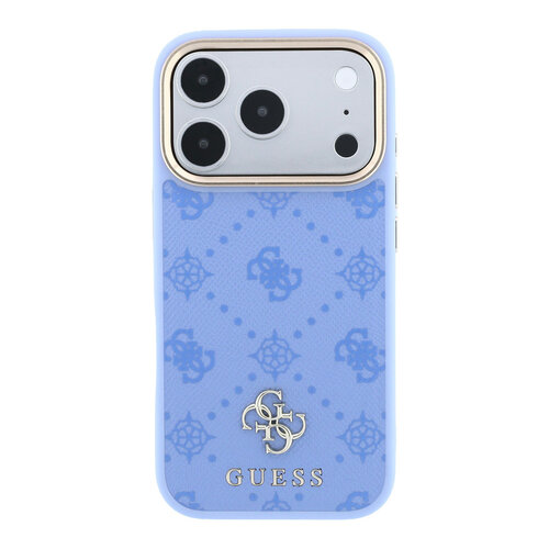 Guess Guess iPhone 18 Pro Max/iPhone 17 Pro Max Hartschalenhülle MagSafe Pfingstrose HS Kleines 4G-Logo - Hellblau