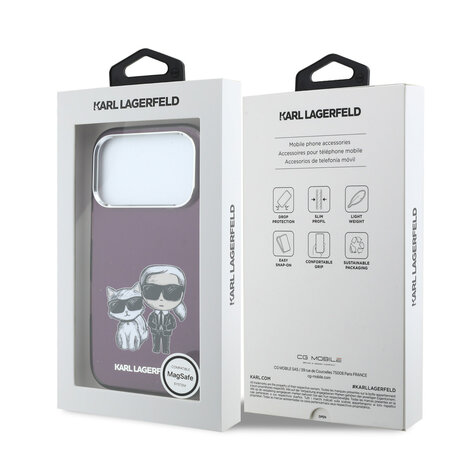 Karl Lagerfeld Karl iPhone 18 Pro Max Hoesje harde behuizing - MagSafe - IML - KC Bodies Sketch-print Bordeauxrood Karl Lagerfeld Karl iPhone 18 Pro Max Hoesje harde behuizing - MagSafe - IML - KC Bodies Sketch-print Bordeauxrood