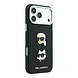 Karl Lagerfeld Karl iPhone 18 Pro Max Hoesje harde behuizing - SW - PU - Saffiano - K&C Heads-pins - logo Zwart