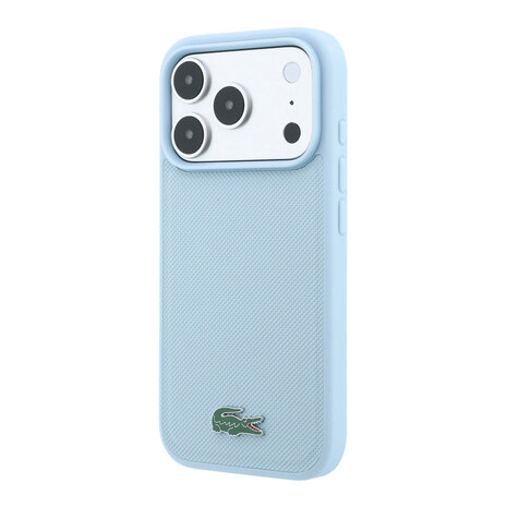 Lacoste Lacoste iPhone 18 Pro Max Hoesje harde behuizing - MagSafe - Petit Pique - PVC - gelakt logo Lichtblauw