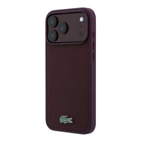 Lacoste Lacoste iPhone 18 Pro Max Hülle Hartschale - MagSafe - Petit Pique - PVC - lackiertes Logo Bordeauxrot Lacoste Lacoste iPhone 18 Pro Max Hülle Hartschale - MagSafe - Petit Pique - PVC - lackiertes Logo Bordeauxrot