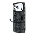 Lacoste Lacoste iPhone 18 Pro Max/iPhone 17 Pro Max Hartschalenhülle MagSafe PVC The Blend Ringständer - Schwarz