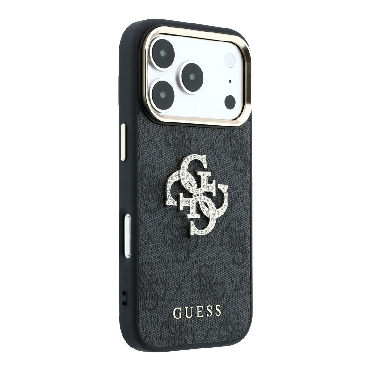 Guess Guess iPhone 18 Pro Hoesje harde behuizing - 4G - PU - groot strasslogo Zwart, foto 3 van 6