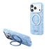 Lacoste iPhone 18 Pro Max Hoesje harde behuizing - MagSafe - PVC - The Blend - ringstandaard Lichtblauw