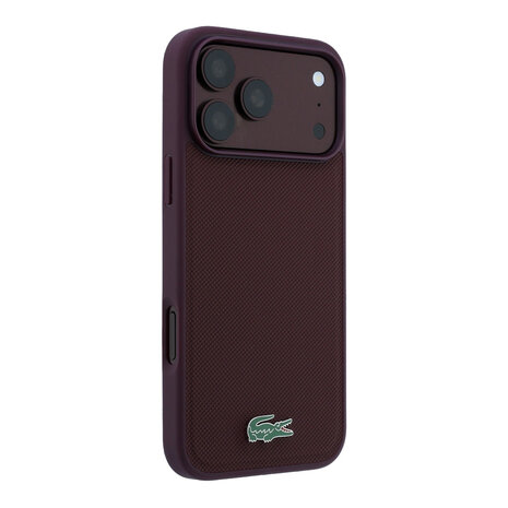 Lacoste Lacoste iPhone 18 Pro Max Hülle Hartschale - MagSafe - Petit Pique - PVC - lackiertes Logo Bordeauxrot Lacoste Lacoste iPhone 18 Pro Max Hülle Hartschale - MagSafe - Petit Pique - PVC - lackiertes Logo Bordeauxrot