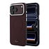 Lacoste iPhone 18 Pro Max Hoesje harde behuizing - MagSafe - PVC - Petit Pique - reliëf Bordeauxrood