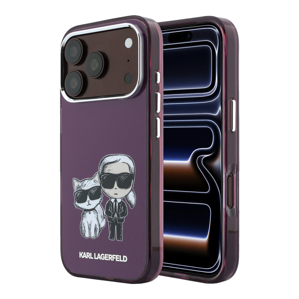 Karl Lagerfeld Karl iPhone 18 Pro Max Hoesje harde behuizing - MagSafe - IML - KC Bodies Sketch-print Bordeauxrood Karl Lagerfeld Karl iPhone 18 Pro Max Hoesje harde behuizing - MagSafe - IML - KC Bodies Sketch-print Bordeauxrood