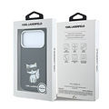 Karl Lagerfeld Karl Lagerfeld iPhone 18 Pro Max/iPhone 17 Pro Max Hartschalenhülle MagSafe SW Glattes PU Choupette Skizze - Schwarz