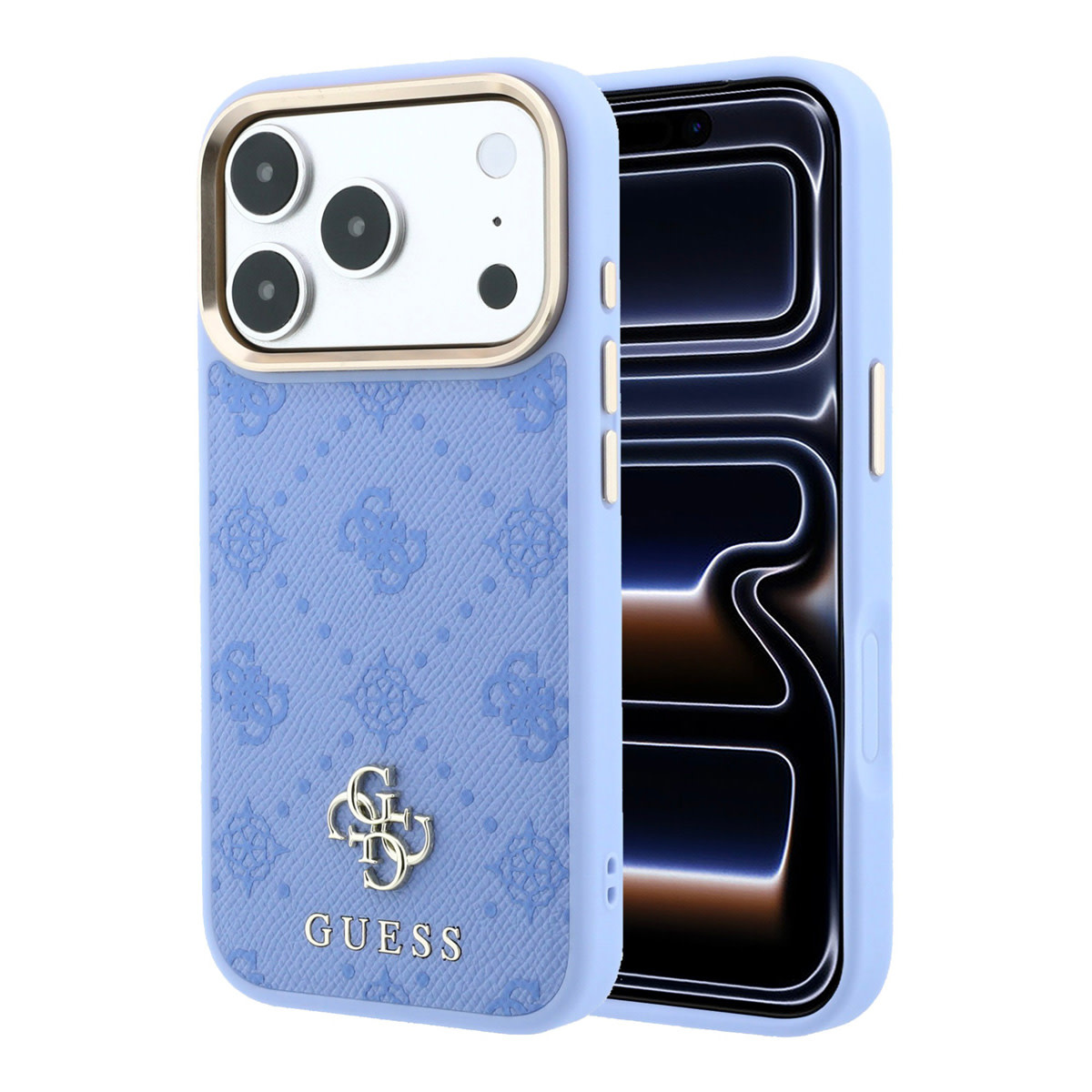 Guess Guess iPhone 18 Pro Hoesje harde behuizing - MagSafe - Peony - HS - 4G - klein logo Lichtblauw