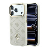 Guess Guess iPhone 18 Pro Max Hoesje harde behuizing - MagSafe - Peony - HS - 4G - klein logo Beige
