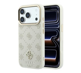 Guess Guess iPhone 18 Pro Max Hoesje harde behuizing - MagSafe - Peony - HS - 4G - klein logo Beige