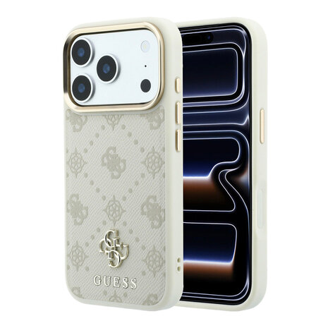 Guess Guess iPhone 18 Pro Max Hoesje harde behuizing - MagSafe - Peony - HS - 4G - klein logo Beige Guess Guess iPhone 18 Pro Max Hoesje harde behuizing - MagSafe - Peony - HS - 4G - klein logo Beige