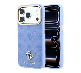 Guess Guess iPhone 18 Pro Max Hoesje harde behuizing - MagSafe - Peony - HS - 4G - klein logo Lichtblauw