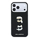 Karl Lagerfeld Karl iPhone 18 Pro Max Hoesje harde behuizing - SW - PU - Saffiano - K&C Heads-pins - logo Zwart