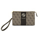 Guess Guess Phone pouch 4G - PU - round 4G logo - classic logo - stripe pattern Brown