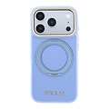 Guess Guess iPhone 18 Pro/iPhone 17 Pro Hartschalenhülle MagSafe Genarbtes PU 360° Ringständer Klassisches Logo - Hellblau