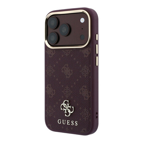 Guess Guess iPhone 18 Pro Hoesje harde behuizing - MagSafe - Peony - HS - 4G - klein logo Bordeauxrood Guess Guess iPhone 18 Pro Hoesje harde behuizing - MagSafe - Peony - HS - 4G - klein logo Bordeauxrood