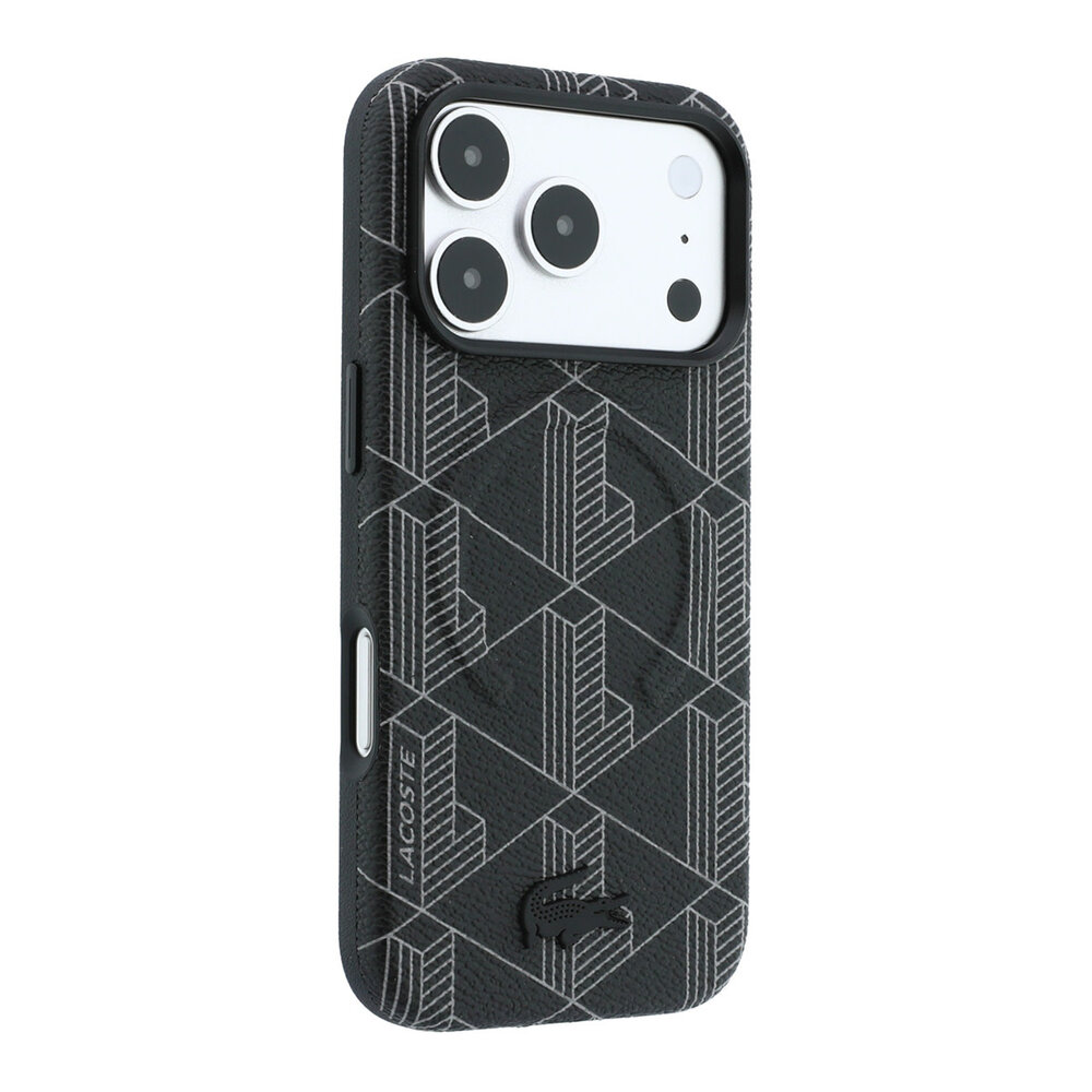 Lacoste Lacoste iPhone 18 Pro Hoesje harde behuizing - MagSafe - PVC - The Blend - reliëf Zwart Lacoste Lacoste iPhone 18 Pro Hoesje harde behuizing - MagSafe - PVC - The Blend - reliëf Zwart