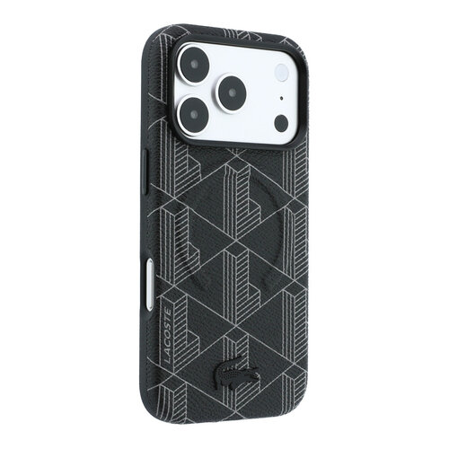 Lacoste Lacoste iPhone 18 Pro/iPhone 17 Pro Hartschalenhülle MagSafe PVC The Blend Prägung - Schwarz