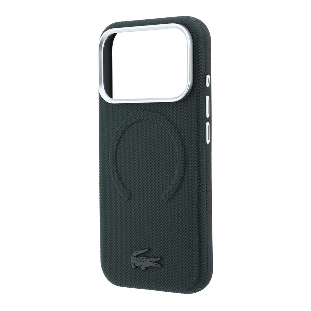 Lacoste Lacoste iPhone 18 Pro Max Hoesje harde behuizing - MagSafe - PVC - Petit Pique - reliëf Sinople