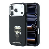 Karl Lagerfeld Karl iPhone 18 Pro Max Hoesje harde behuizing - MagSafe - SW - glad PU - Ikonik Sketch Zwart