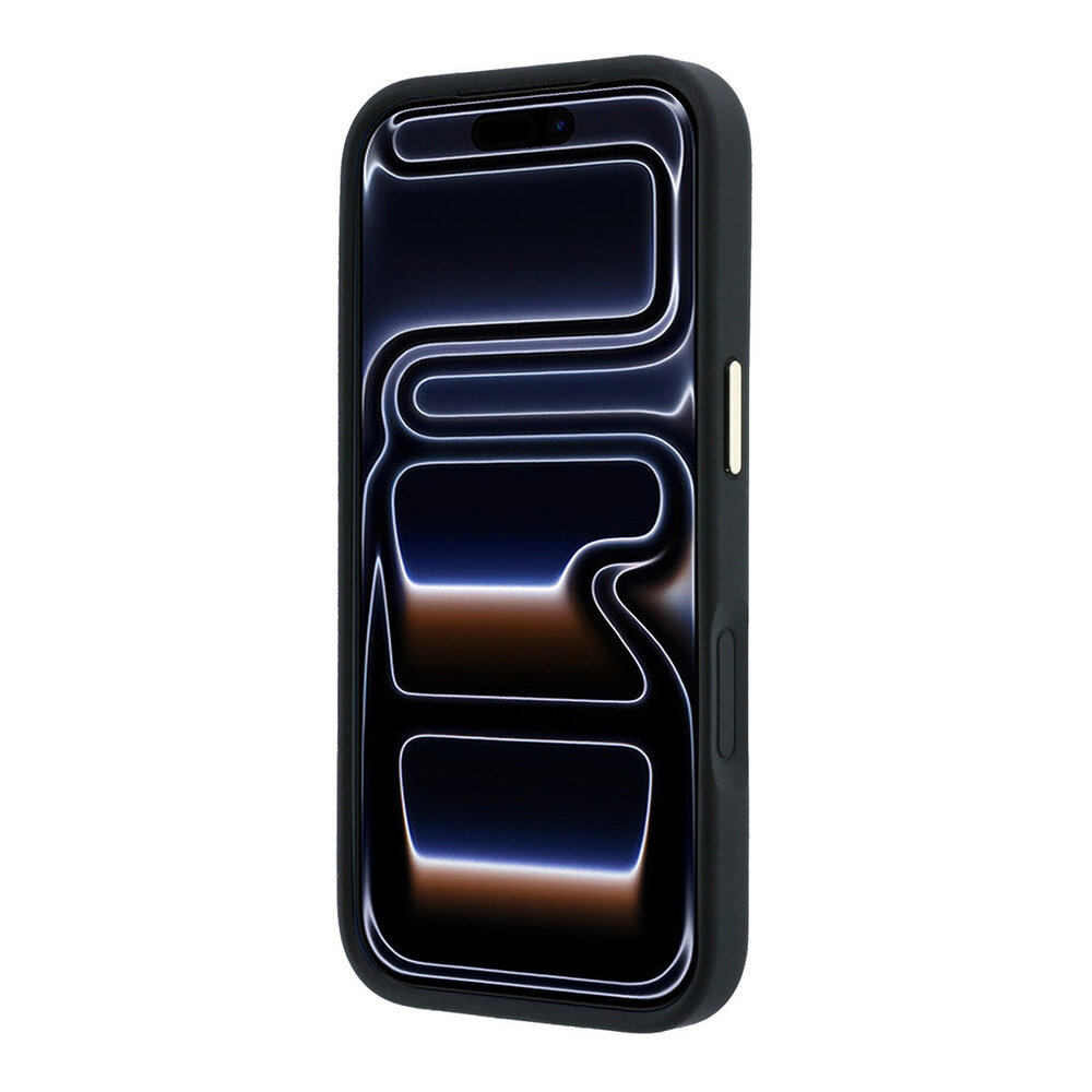 Guess Guess iPhone 18 Pro Coque structure rigide - MagSafe - anneau support à 360 degrés - PU grainé - logo classique Noir