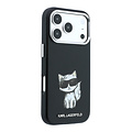 Karl Lagerfeld Karl Lagerfeld iPhone 18 Pro/iPhone 17 Pro Hartschalenhülle MagSafe SW Glattes PU Choupette Skizze - Schwarz