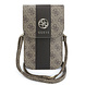 Guess Guess Phone pouch 4G - PU - round 4G logo - classic logo - stripe pattern - carrying strap Brown Guess Guess Phone pouch 4G - PU - round 4G logo - classic logo - stripe pattern - carrying strap Brown