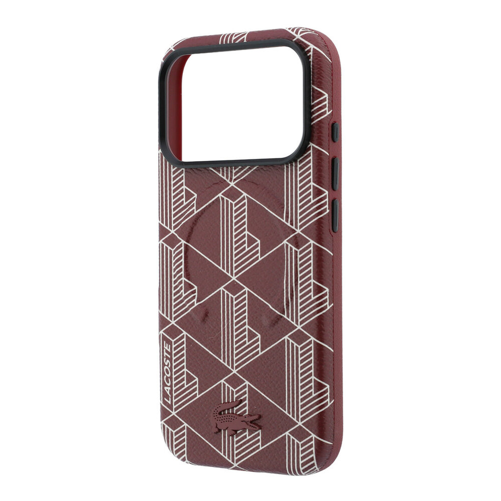 Lacoste Lacoste iPhone 18 Pro Hülle Hartschale - MagSafe - PVC - The Blend - Prägung Bordeauxrot Lacoste Lacoste iPhone 18 Pro Hülle Hartschale - MagSafe - PVC - The Blend - Prägung Bordeauxrot