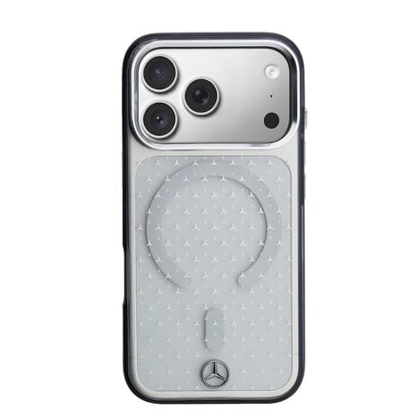 Mercedes-Benz Mercedes-Benz iPhone 18 Pro Hoesje harde behuizing - MagSafe - PC/TPU - MB Stars Transparant Mercedes-Benz Mercedes-Benz iPhone 18 Pro Hoesje harde behuizing - MagSafe - PC/TPU - MB Stars Transparant
