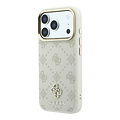 Guess Guess iPhone 18 Pro/iPhone 17 Pro Hartschalenhülle MagSafe Pfingstrose HS Kleines 4G-Logo - Beige