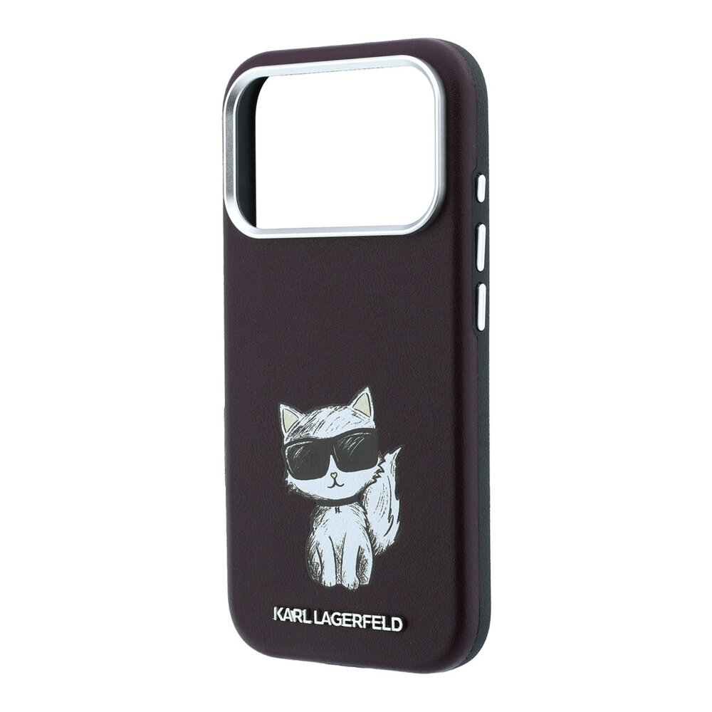 Karl Lagerfeld Karl iPhone 18 Pro Max Hoesje harde behuizing - MagSafe - SW - glad PU - Choupette Sketch Bordeauxrood Karl Lagerfeld Karl iPhone 18 Pro Max Hoesje harde behuizing - MagSafe - SW - glad PU - Choupette Sketch Bordeauxrood