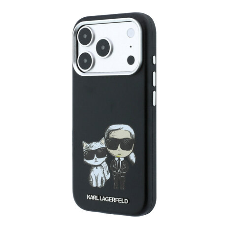 Karl Lagerfeld Karl iPhone 18 Pro Max Hoesje harde behuizing - MagSafe - SW - glad PU - KC Bodies Sketch Zwart
