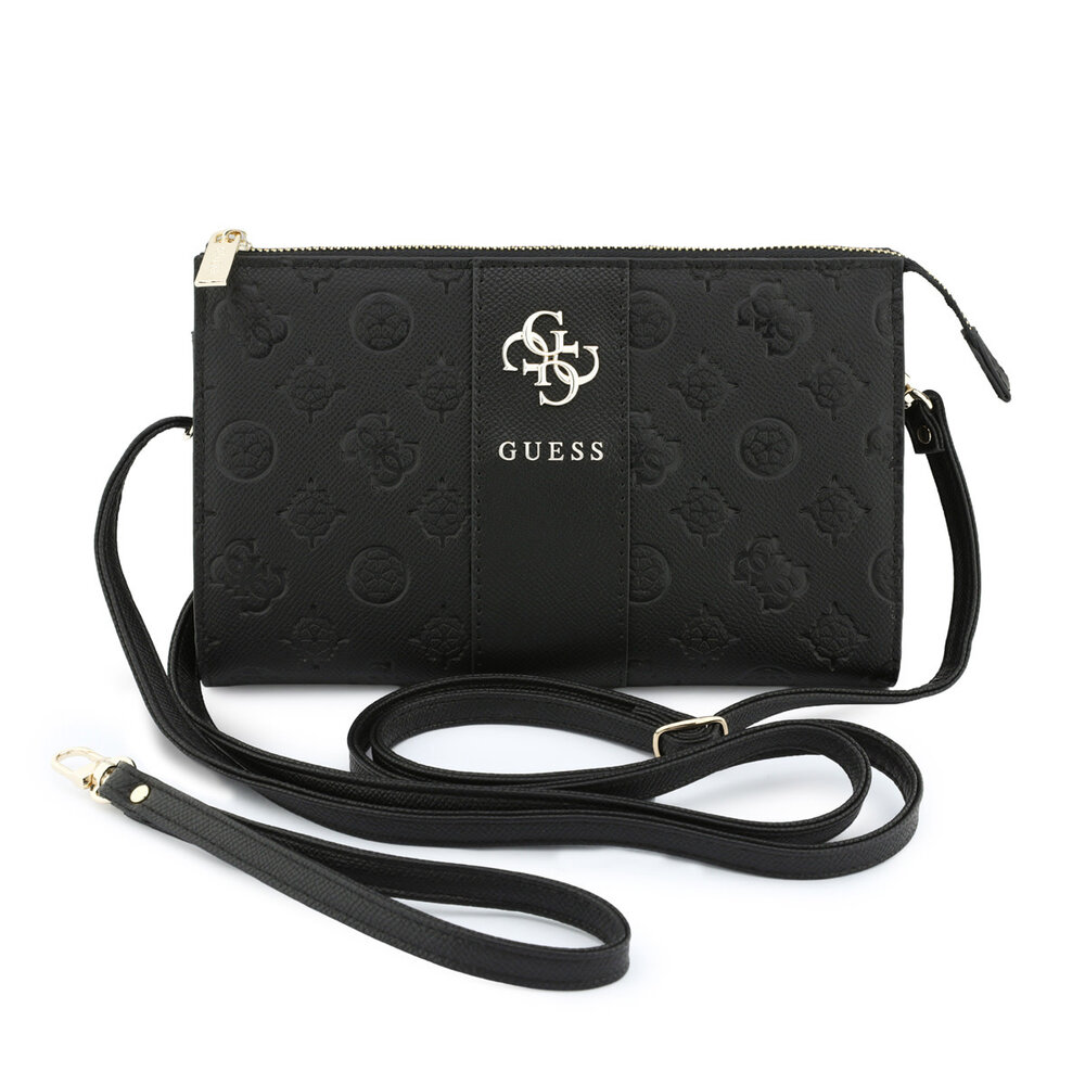 Guess Guess Handytasche Peony - PU - 4G-Logo - klassisches Logo - Streifenmuster Schwarz Guess Guess Handytasche Peony - PU - 4G-Logo - klassisches Logo - Streifenmuster Schwarz