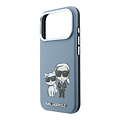 Karl Lagerfeld Karl Lagerfeld iPhone 18 Pro Max/iPhone 17 Pro Max Hartschalenhülle MagSafe SW Glattes PU KC Bodies Skizze - Hellblau
