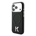 Karl Lagerfeld Karl Lagerfeld iPhone 18 Pro/iPhone 17 Pro Hartschalenhülle MagSafe SW Genarbtes PU Geprägter Ring Kameo-Logo - Schwarz