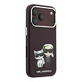 Karl Lagerfeld Karl Lagerfeld iPhone 18 Pro Max/iPhone 17 Pro Max Hartschalenhülle MagSafe SW Glattes PU KC Bodies Skizze - Bordeaux