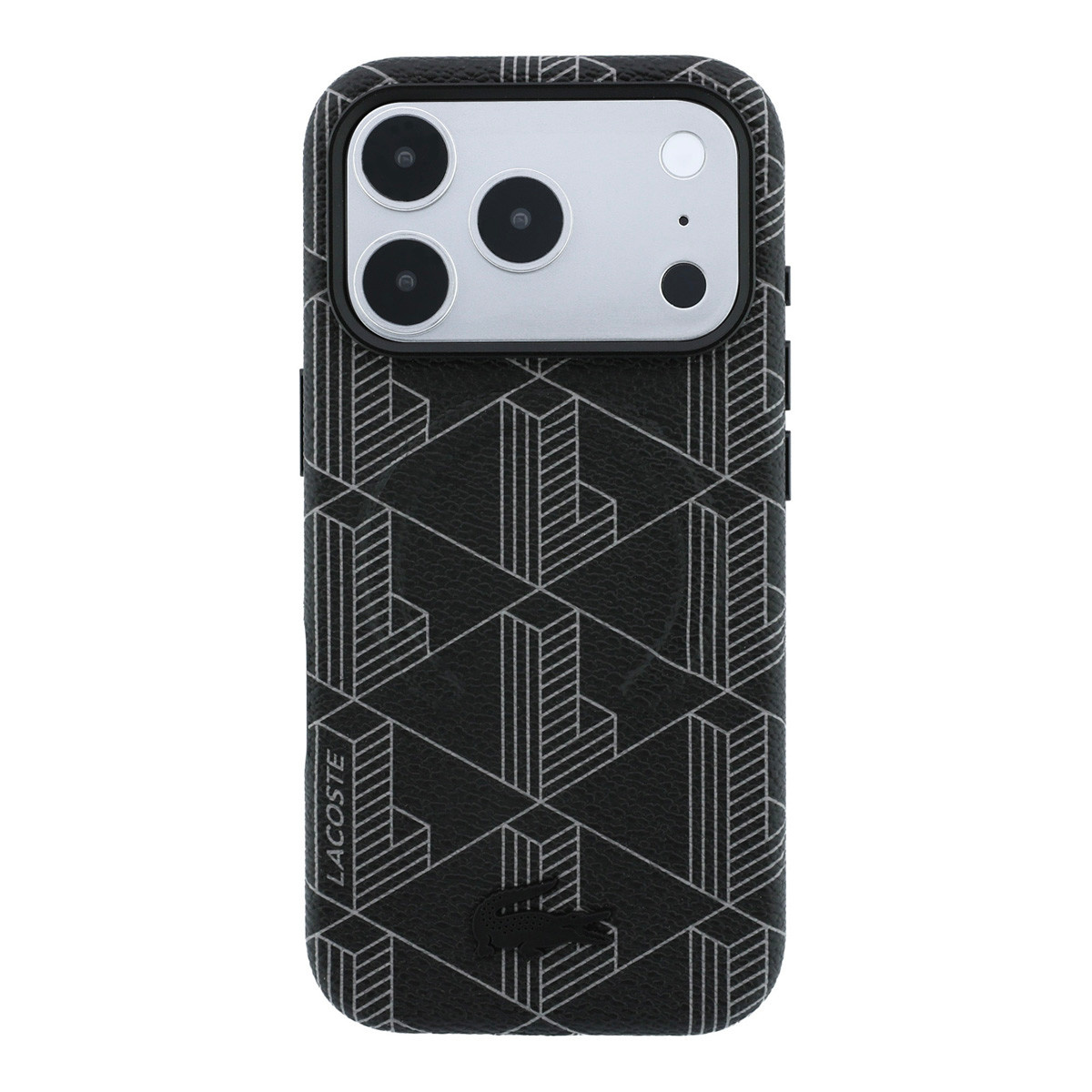 Lacoste Lacoste iPhone 18 Pro Max Hoesje harde behuizing - MagSafe - PVC - The Blend - reliëf Zwart, foto 3 van 6