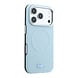 Lacoste Lacoste iPhone 18 Pro Max Hoesje harde behuizing - MagSafe - PVC - Petit Pique - reliëf Lichtblauw