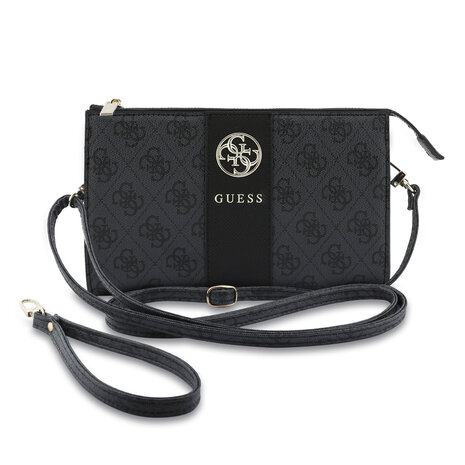 Guess Guess Phone pouch 4G - PU - round 4G logo - classic logo - stripe pattern Black Guess Guess Phone pouch 4G - PU - round 4G logo - classic logo - stripe pattern Black