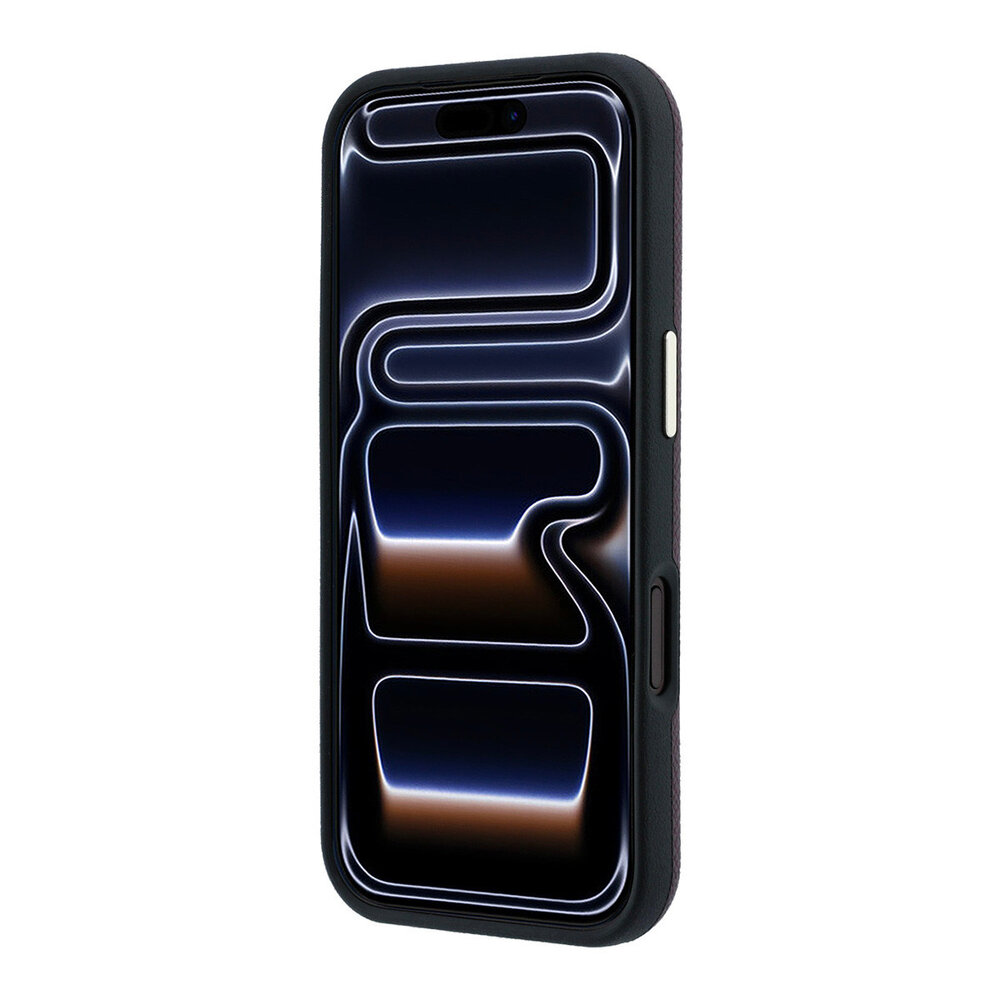 Guess Guess iPhone 18 Pro Max Hoesje harde behuizing - MagSafe - SW - generfd PU - rond strasslogo Bordeauxrood Guess Guess iPhone 18 Pro Max Hoesje harde behuizing - MagSafe - SW - generfd PU - rond strasslogo Bordeauxrood