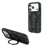 Lacoste Lacoste iPhone 18 Pro Hoesje harde behuizing - MagSafe - PVC - The Blend - ringstandaard Zwart