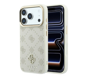 Guess Guess iPhone 18 Pro Case hard shell - MagSafe - Peony - HS - 4G - small logo Beige Guess Guess iPhone 18 Pro Case hard shell - MagSafe - Peony - HS - 4G - small logo Beige