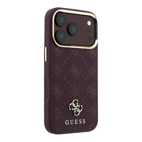 Guess Guess iPhone 18 Pro Max Hoesje harde behuizing - MagSafe - Peony - HS - 4G - klein logo Bordeauxrood Guess Guess iPhone 18 Pro Max Hoesje harde behuizing - MagSafe - Peony - HS - 4G - klein logo Bordeauxrood