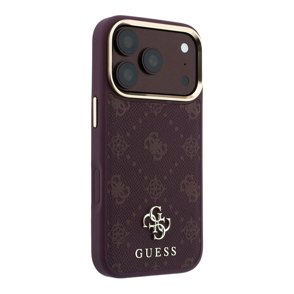 Guess Guess iPhone 18 Pro Hülle Hartschale - MagSafe - Peony - HS - 4G - kleines Logo Bordeauxrot Guess Guess iPhone 18 Pro Hülle Hartschale - MagSafe - Peony - HS - 4G - kleines Logo Bordeauxrot
