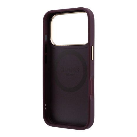 Guess Guess iPhone 18 Pro Hülle Hartschale - MagSafe - Peony - HS - 4G - kleines Logo Bordeauxrot Guess Guess iPhone 18 Pro Hülle Hartschale - MagSafe - Peony - HS - 4G - kleines Logo Bordeauxrot