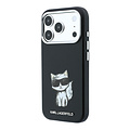 Karl Lagerfeld Karl Lagerfeld iPhone 18 Pro Max/iPhone 17 Pro Max Hartschalenhülle MagSafe SW Glattes PU Choupette Skizze - Schwarz