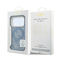 Guess Guess iPhone 18 Pro/iPhone 17 Pro Hartschalenhülle MagSafe PU 4G 360° Ringständer Klassisches Logo - Blau